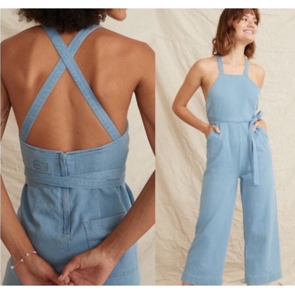 Marine Layer Tess Jumpsuit Light Indigo